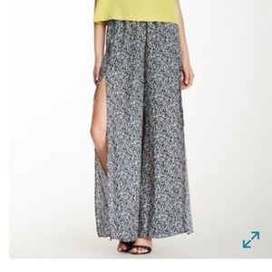 BCBGeneration multicolor woven side slit pants M